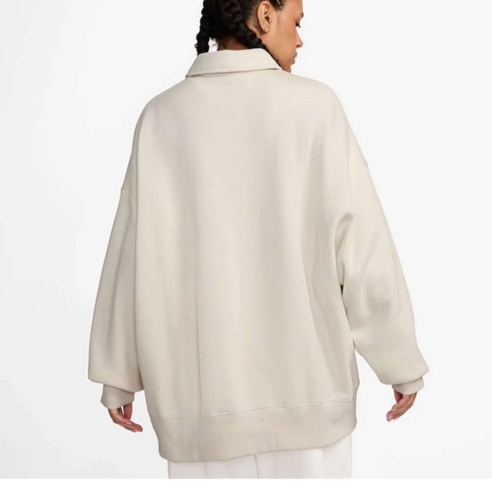 Nike Beige Sweatshirt with Zip Collar - Picture 3 of 7